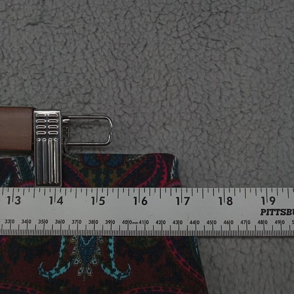 Talbots Skirt Womens 14P Petite Paisley Black Maroon Workwear Business Classic - Picture 4 of 8